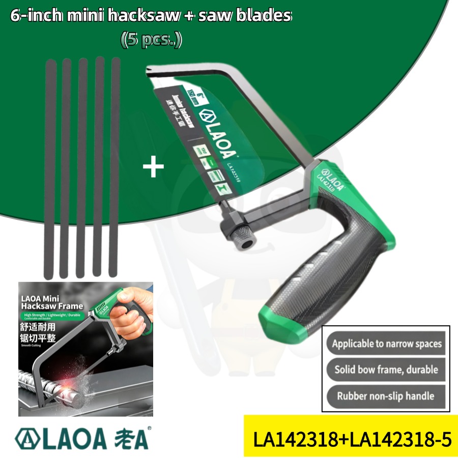Serra Manual Mini LAOA de 6 Po - Hacksaw avaliação e preço
